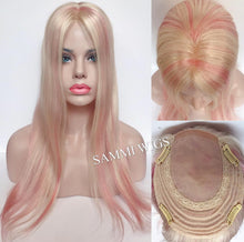 Load image into Gallery viewer, Custom order 100% remy human hair hand made silk top closure hair top