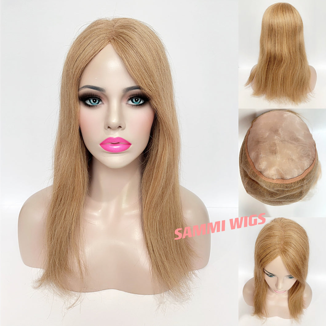 All hand made 100% human hair blond wig