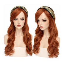 Load image into Gallery viewer, F708 Long curly wig in orange color
