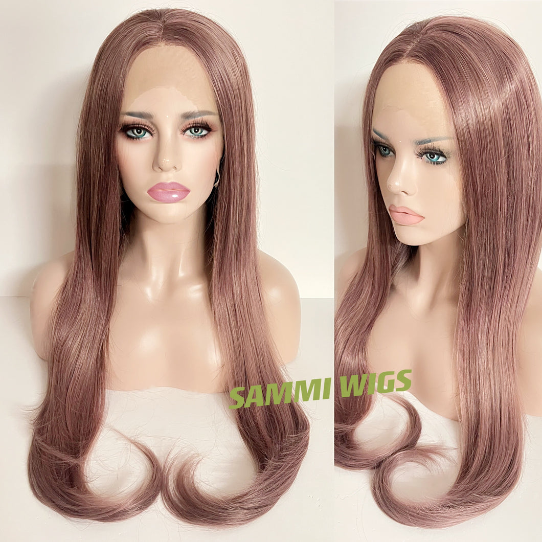 Lace front long wig