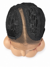 Load image into Gallery viewer, Burgundy Red Human Hair Lace Front Layered Bob Wig with Dark Roots

