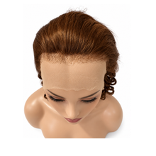 Load image into Gallery viewer, 16” Auburn Curly 13×4 Lace Frontal Human Hair Wig
