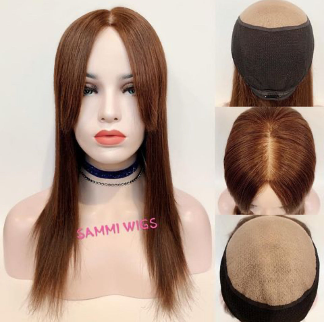 Custom hand made 100% human hair wig with silk top