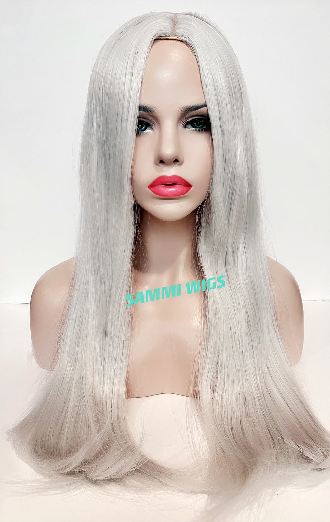 Long silver wig