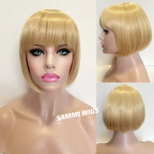 Load image into Gallery viewer, F807F Short blond bob wigs
