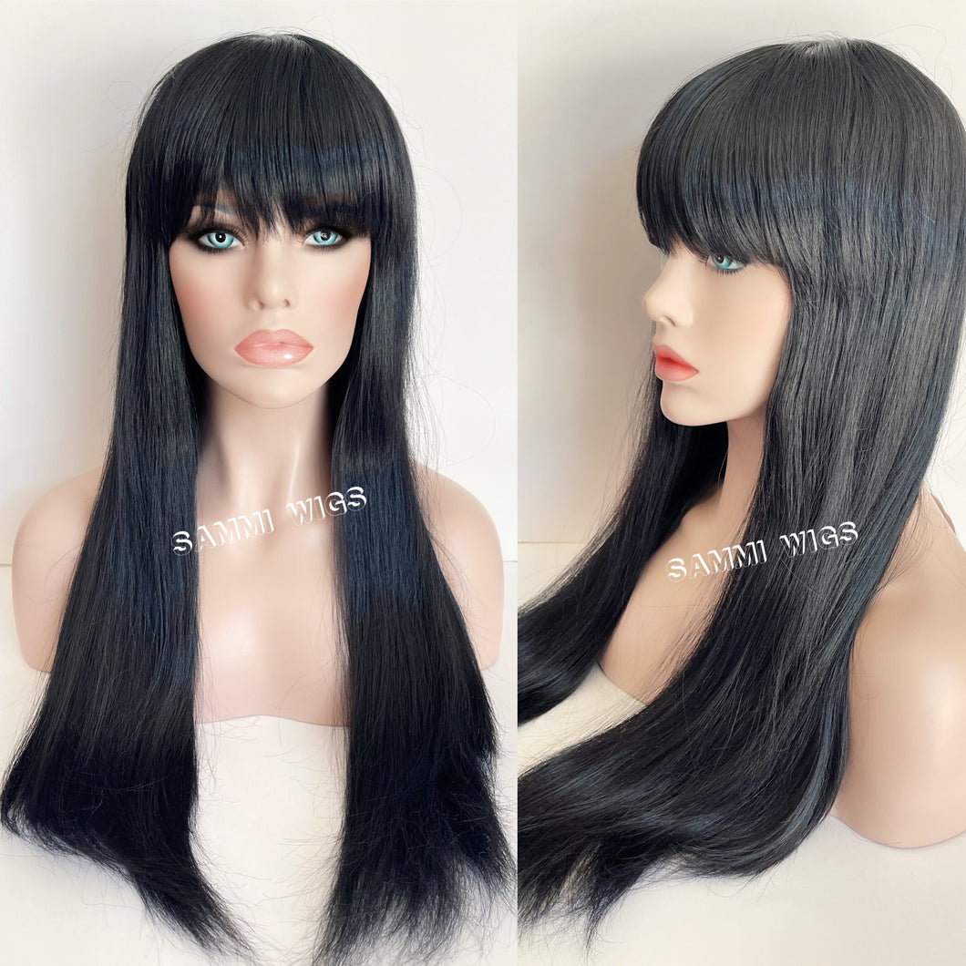 F811 Black extra long thick wig