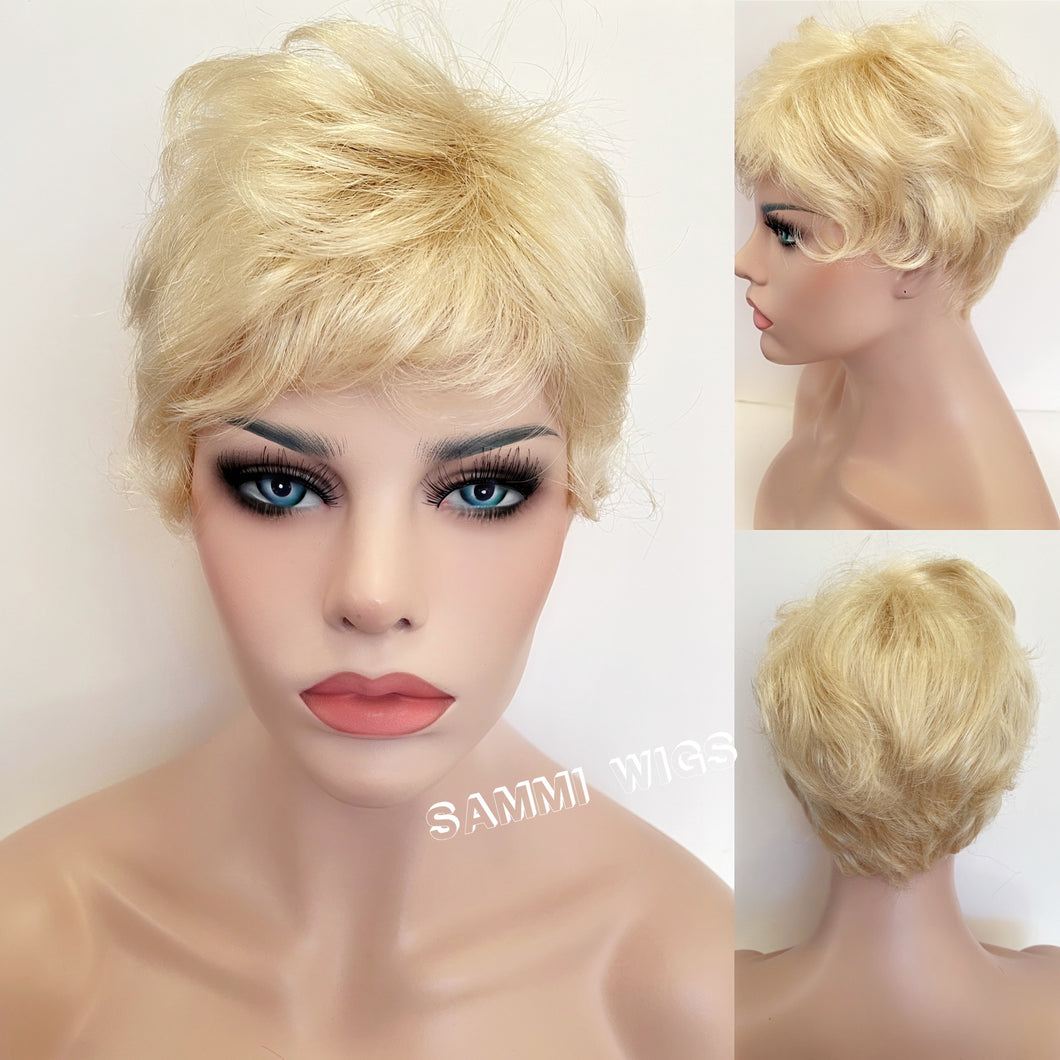 6WS-210A Short platinum blond wig In Japanese kk fibre