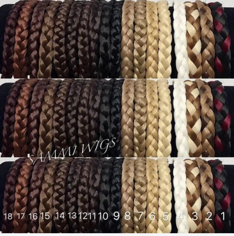 AC910 Plaits hair band with elastic band