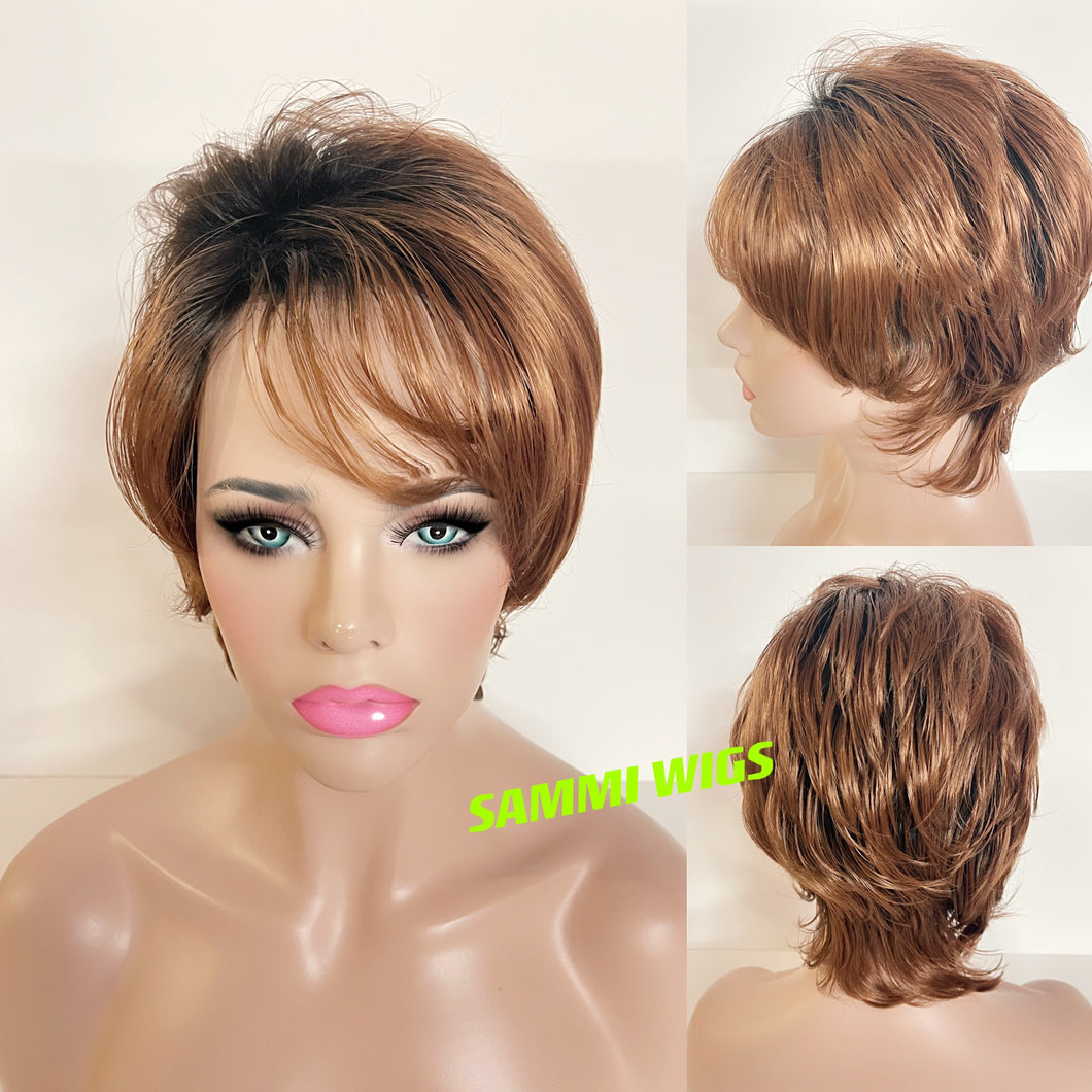 Short stylish ombre wig