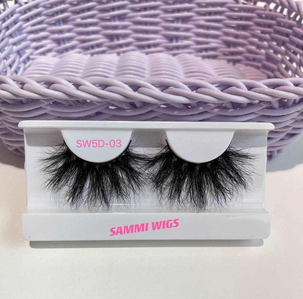 SW5D-03 25 MM Mink Eyelash extra thick in big size