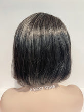 Load image into Gallery viewer, Short bob wig in dark grey color
