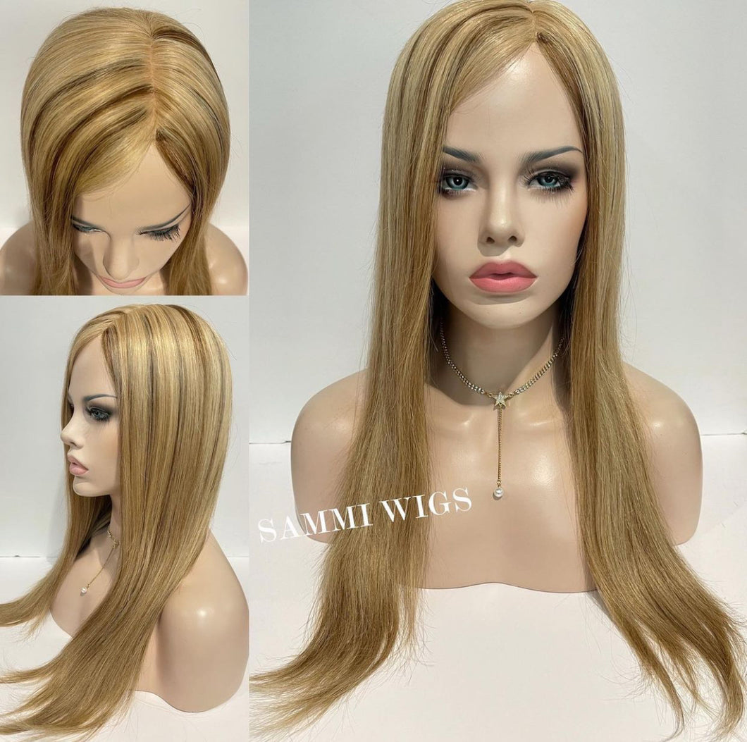 100 % virgin human hair long wig